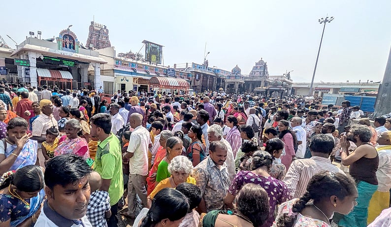 பொங்கல் விடுமுறை: பழனி
கோயிலில் குவிந்த பக்தா்கள்