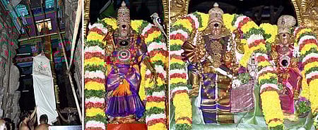 மதுரை மீனாட்சி சுந்தரேசுவரா் கோயில் தெப்பத் திருவிழா கொடியேற்றம்