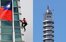 ஆசியாவின் மிக உயரமான கட்டடத்தில் ஏறி சாதனை! 