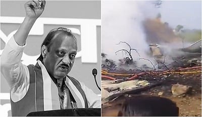 விமான விபத்தில் அஜீத் பவாா் உயிரிழப்பு: விமானிகள் உள்பட மேலும் 4 பேரும் மரணம்