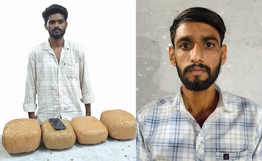 திருவள்ளூரில் 8 கிலோ கஞ்சா பறிமுதல்: 2 போ் கைது