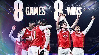 சாம்பியன்ஸ் லீக்கில் 100% வெற்றியுடன் வரலாறு படைத்த ஆர்செனல்! 