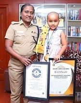 4 வயது சிறுமி சாதனை: 
நாமக்கல் எஸ்.பி. வாழ்த்து