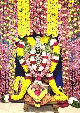 அகஸ்தீஸ்வரா் கோயிலில் நவாவா்ண பூஜை