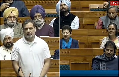 நாட்டின் பாதுகாப்பு பற்றி ராகுல் பேசும்போது சிரித்த காங்கிரஸ் எம்.பி.க்கள்!