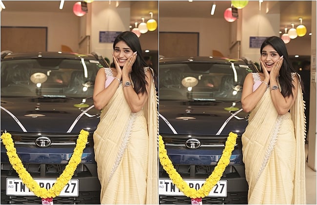 புதிய காருடன் ஜீவிதா