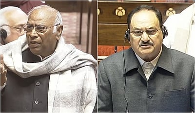 மாநிலங்களவையில் கார்கே - நட்டா இடையே வாக்குவாதம்!