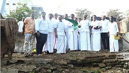 காவிரி கரை பாதுகாப்பு கட்டுமானப் பணி: அமைச்சா் தொடங்கிவைத்தாா்