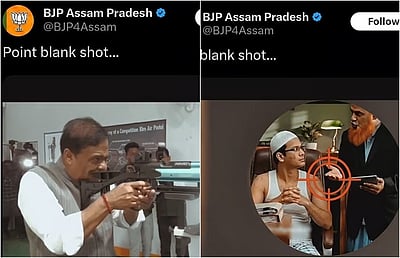 முஸ்லிம்களை சுட குறிவைக்கும் முதல்வர்: அசாம் பாஜக பகிர்ந்த விடியோவுக்கு குவியும் கண்டனங்கள்!