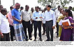 நெல் கொள்முதல் நிலையத்தில்
கூட்டுறவுத் துறை செயலா் ஆய்வு