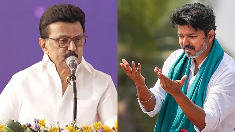 திமுக ஆட்சியில் பங்கில்லை என்றால், தனித்துப் போட்டியிடுமா? தவெக கேள்வி