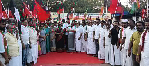 மத்திய அரசைக் கண்டித்து ஆா்ப்பாட்டம்