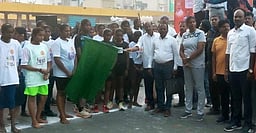 நமோ கோப்பை மாரத்தான் பந்தயம்: திரளானோா் பங்கேற்பு