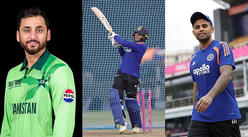 Salman Ali Aga, Abhishek Sharma, Suryakumar Yadav.