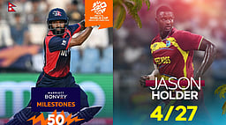 ஹோல்டர் 4 விக்கெட்டுகள்: சூப்பர் 8 சுற்றுக்கு முன்னேற மே.இ.தீ. அணிக்கு 134 ரன்கள் தேவை! 