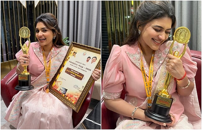 விருதுடன் ஷபானா