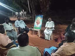 பூவுடையாா்புரத்தில் இந்து முன்னணி ஒன்றிய பொறுப்பாளா்கள் ஆலோசனைக் கூட்டம்