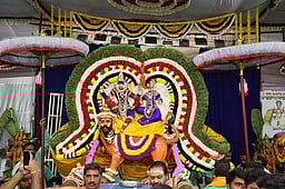 திருப்பதி பிரம்மோற்சவம்: புருஷா மிருக வாகனத்தில் சுவாமி உலா