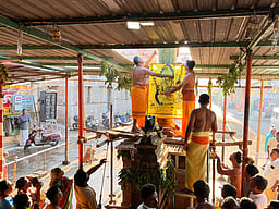 நத்தம் மாரியம்மன் கோயில் மாசி பெருந்திருவிழா கொடியேற்றம்