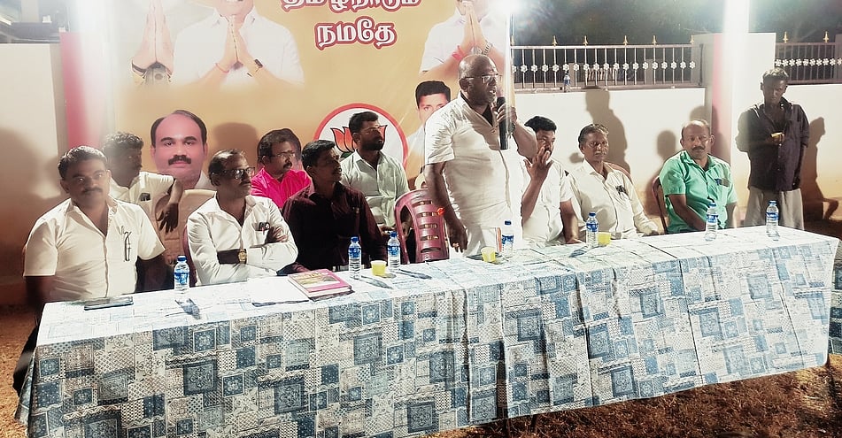 பன்னம் பாறையில் பாஜக தெருமுனை பிரசாரம்