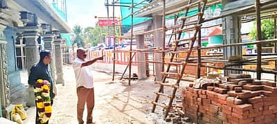 பத்ரகாளியம்மன் கோயில் 
திருப்பணிகள்: எம்.எல்.ஏ. ஆய்வு