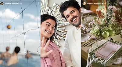 திருமண கொண்டாட்டத்தில் விஜய் தேவரகொண்டா - ரஷ்மிகா மந்தனா!