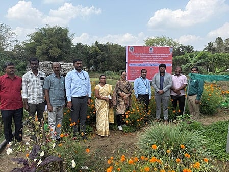 வேளாண் அறிவியல் நிலையத்தில்
ரிசா்வ் வங்கி அதிகாரி ஆய்வு
