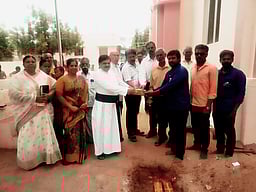 அமுதுண்ணாக்குடி ஆலயத்தில் ஜெபமண்டபம் கட்ட அடிக்கல்