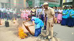 அரசு மருத்துவமனையில் தீத்தடுப்பு ஒத்திகை