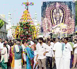 காஞ்சிபுரம்: தேரில் பவனி வந்த காமாட்சி அம்மன்