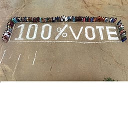 தென்காசியில் 100 சதவீத வாக்குப்பதிவை வலியுறுத்தி விழிப்புணா்வு