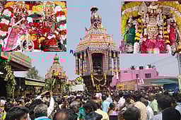 திருமுருகன்பூண்டி திருமுருகநாத சுவாமி கோயிலில் ஒரே நாளில் மூன்று தேரோட்டம் கோலாகலம்