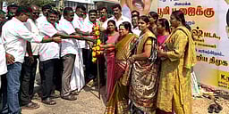 பேரண்டப்பள்ளியில்
கான்கிரீட் சாலை அமைக்க பூமிபூஜை