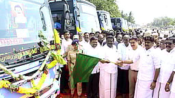 ராமேசுவரத்தில் 12 இயற்கை எரிவாயு பேருந்துகள்: அமைச்சா் சிவசங்கா் தொடங்கி வைத்தாா்