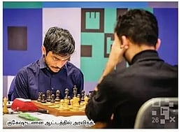 உலக சாம்பியன் குகேஷை வீழ்த்தினாா் நடப்பு சாம்பியன் அரவிந்த்