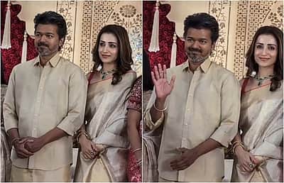 திருமண நிகழ்ச்சிக்கு ஒன்றாகச் சென்ற விஜய் - த்ரிஷா!