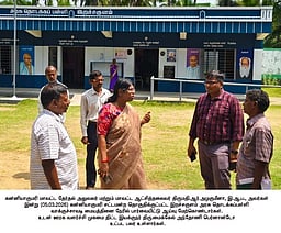 இறச்சகுளம் வாக்குப்பதிவு மையத்தில் ஆட்சியா் ஆய்வு