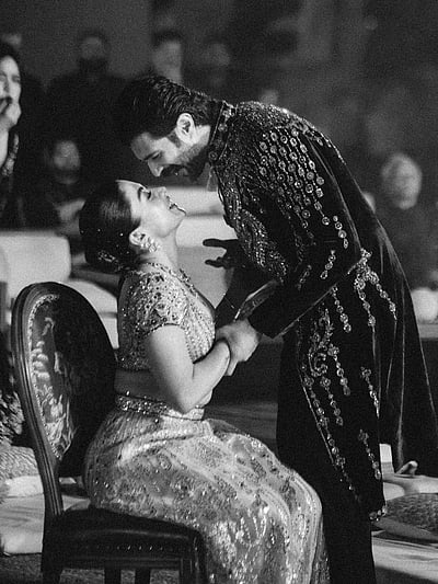 விஜய் தேவரகொண்டா - ராஷ்மிகா சங்கீத் நிகழ்ச்சியில்!