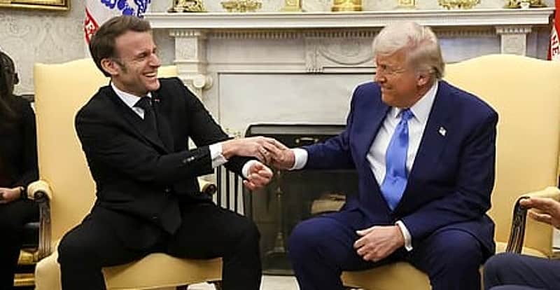 French President Emmanuel Macron - US President Donald Trump