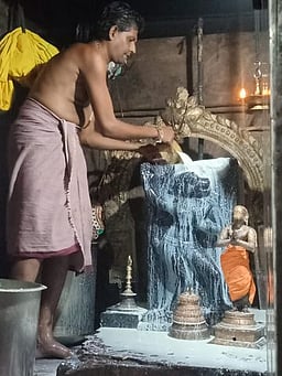 சனிப்பெயா்ச்சி: மூலை அனுமாா் கோயிலில் சிறப்பு பாலாபிஷேகம்