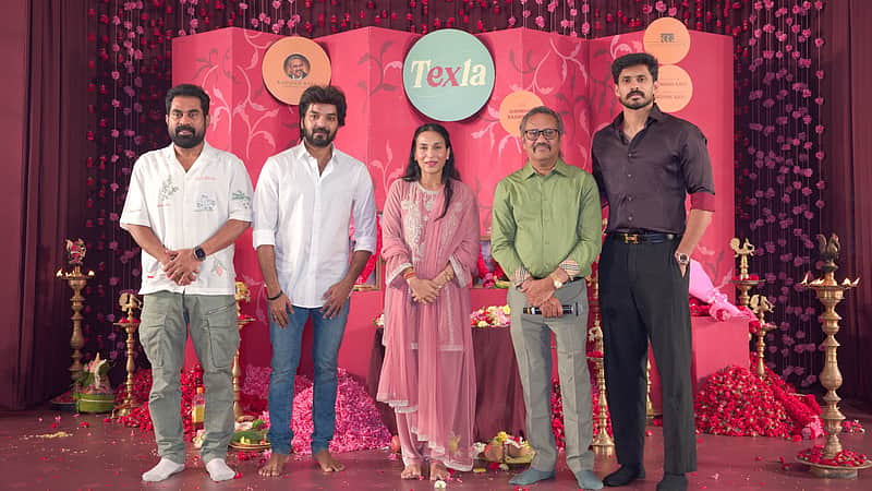 The Texla film crew with Pooja.