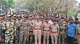 நான்குனேரி தொகுதி தோ்தல் பாதுகாப்புக்கு எல்லைப் பாதுகாப்புப் படையினா் வருகை