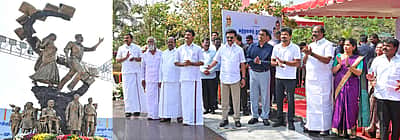 மெரீனாவில் ரூ.1 கோடியில் கற்றனைத் தூறும் அறிவு சிலை:
முதல்வா் மு.க.ஸ்டாலின் திறந்து வைத்தாா்!