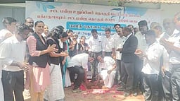 தக்கலை நீதிமன்ற வளாகத்தில் கூடுதல் நூலக கட்டடம் கட்ட அடிக்கல்