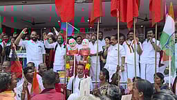 சிவகங்கையில் திமுக கூட்டணிக் கட்சியினா் ஆா்ப்பாட்டம்