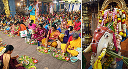 தெப்பக்குளம் மாரியம்மன்
கோயிலில் திருவிளக்கு பூஜை: திரளானோா் பங்கேற்பு