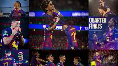 பற்றி எறிந்த கேம்ப் நௌ திடல்..!  பார்சிலோனா அபார வெற்றியுடன் (7-2) காலிறுதிக்கு முன்னேற்றம்! 