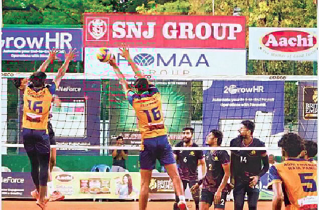 ஏ டிவிஷன் வாலிபால்: இந்தியன் வங்கி, டிஜி வைஷ்ணவா கல்லூரி வெற்றி