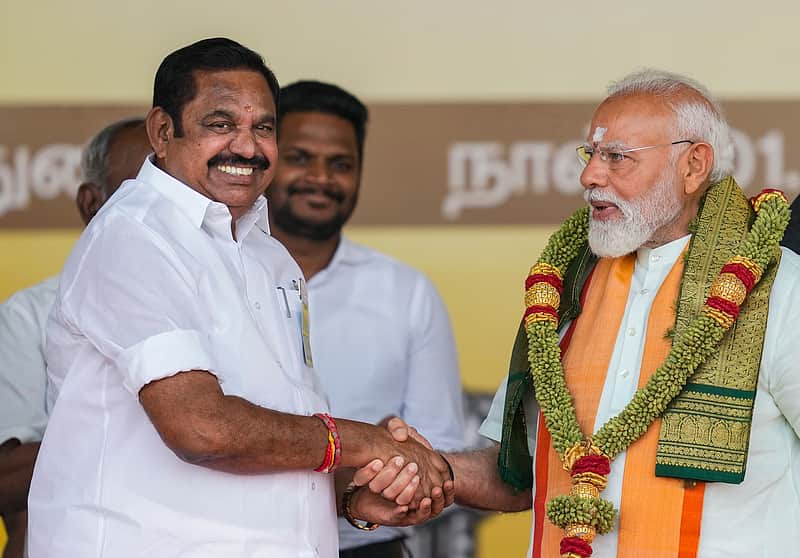 Edappadi Palaniswami with Prime Minister Modi.