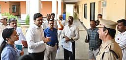 புலிவலம் வாக்கு எண்ணும் மையத்தில் ஆய்வு